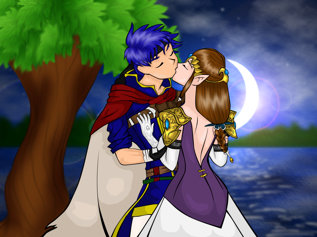 Moonlit Night - Zelda and Ike