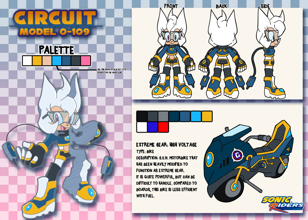 Circuit Rider Evolution Ref: Circuit (Sonic Riders) by ShiftCircuit on DeviantArt