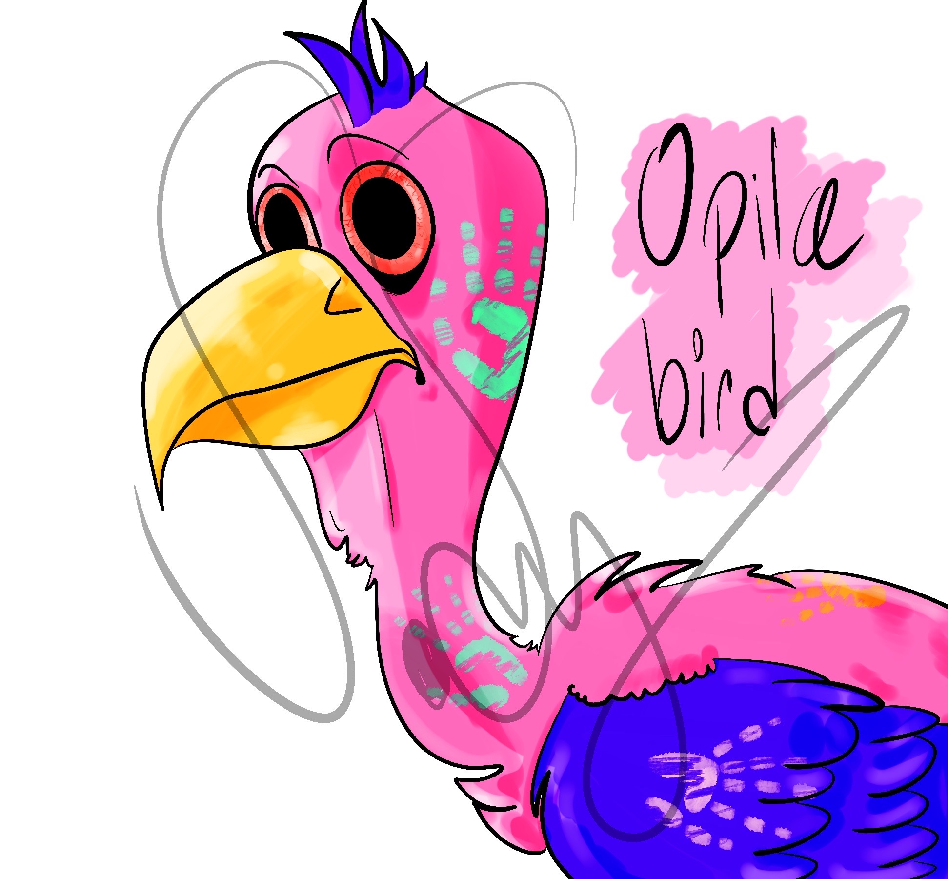 Pixilart - Opila Bird (legs weren't finished so i had to redo ) by  DamagicNug09