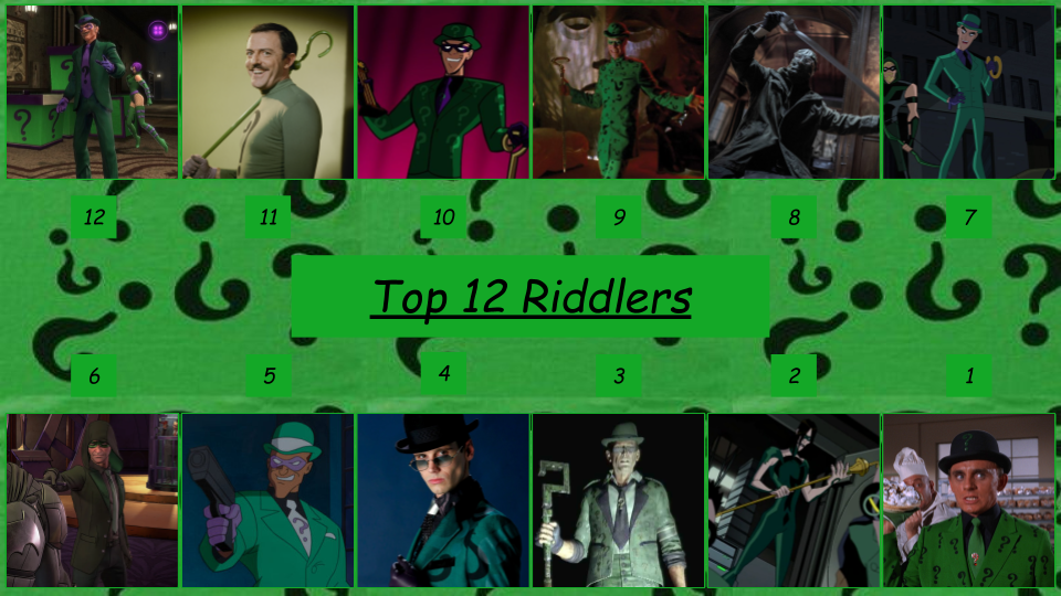 The Riddler Ranked UPDATED: Top 12 Riddlers by JJHatter on DeviantArt