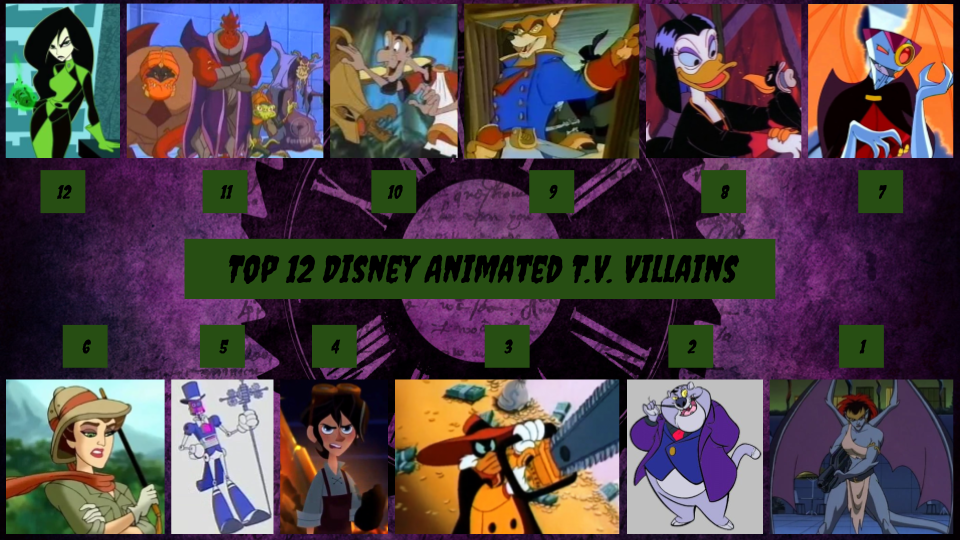 Top 12 Disney Animated Television Villains by JJHatter on DeviantArt Top 12 Disney Animated Television Villains by JJHatter on DeviantArt
