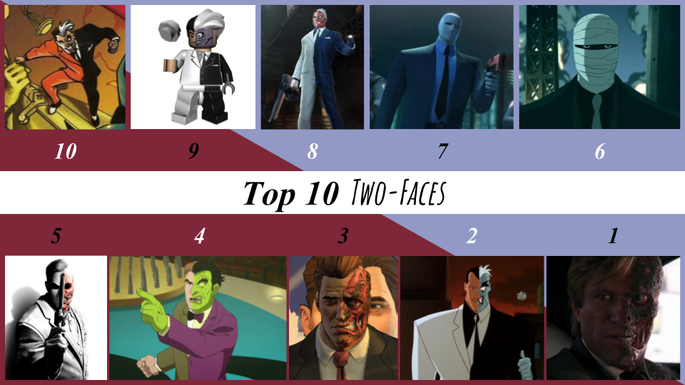 UPDATED: Top 10 Two-Faces by JJHatter on DeviantArt