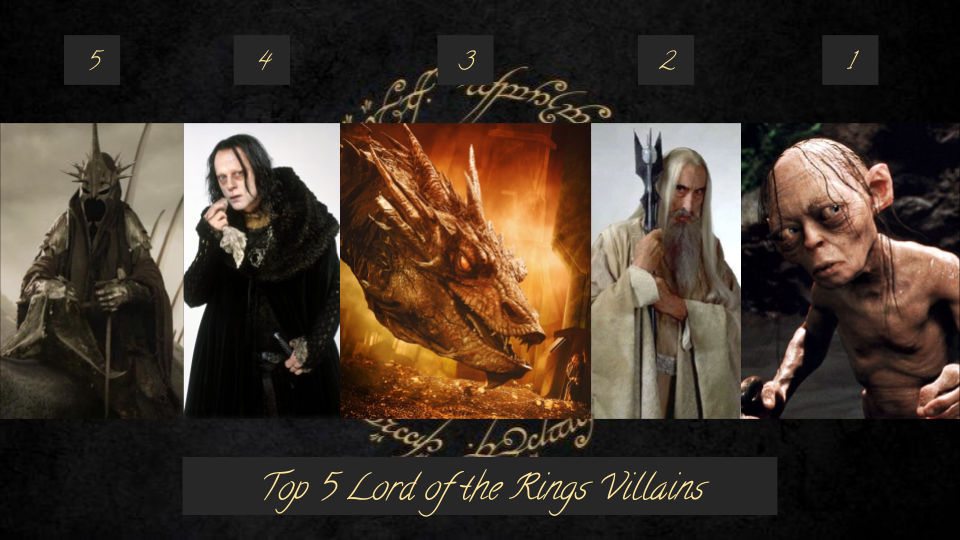 Top 5 Lord of the Rings Villains by JJHatter on DeviantArt