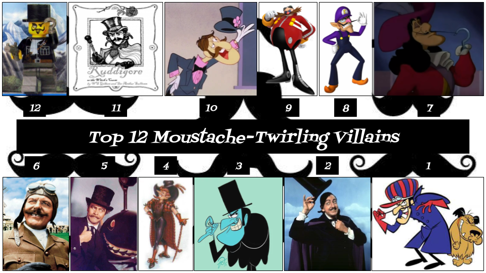 pics Famous Cartoon Characters With Mustaches top 12 moustache twirling villains by