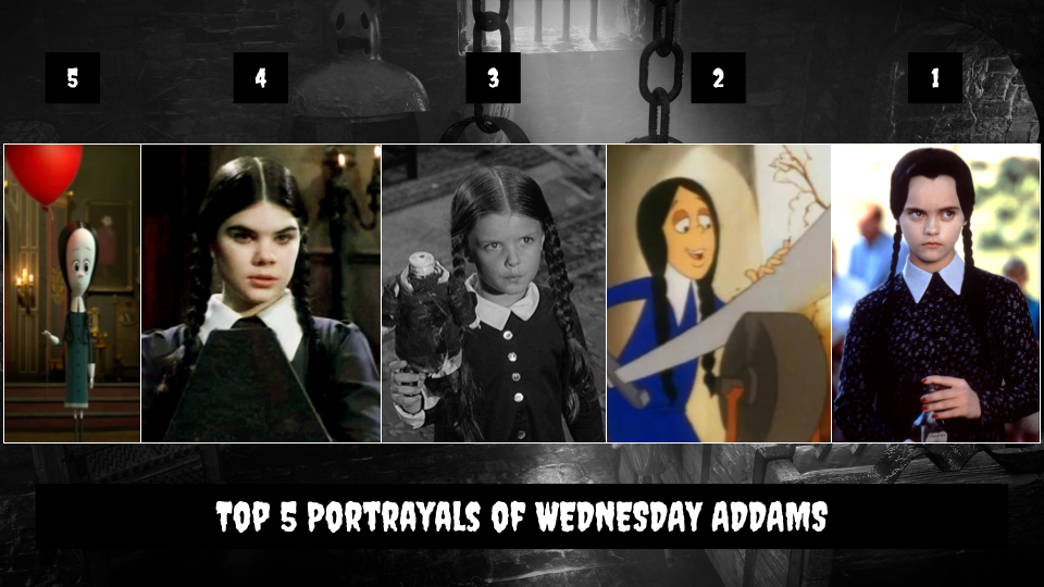 Top 5 Portrayals of Wednesday Addams by JJHatter on DeviantArt