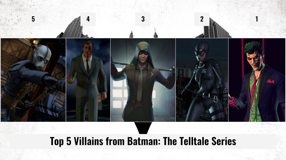 Top 5 Villains from Batman - The Telltale Series by JJHatter on DeviantArt