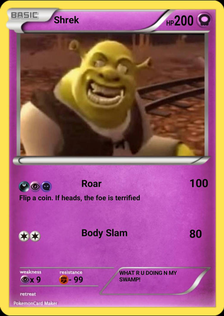 Shrek Fake Pokemon Card By SSBrandon On DeviantArt Shrek Fake Pokemon Card By SSBrandon On DeviantArt