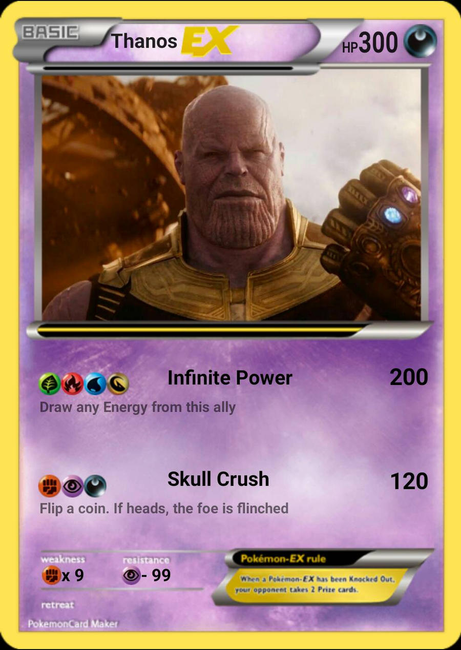 Pokemon Card Thanos Printable Cards