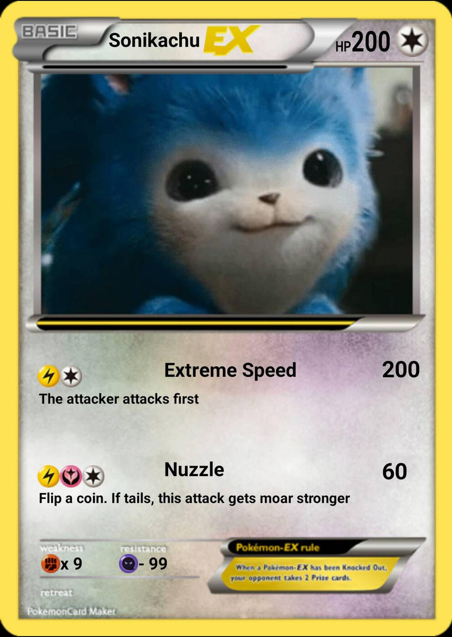 Sonikachu Fake Pokemon Card by SSBrandon on DeviantArt Sonikachu Fake Pokemon Card by SSBrandon on DeviantArt