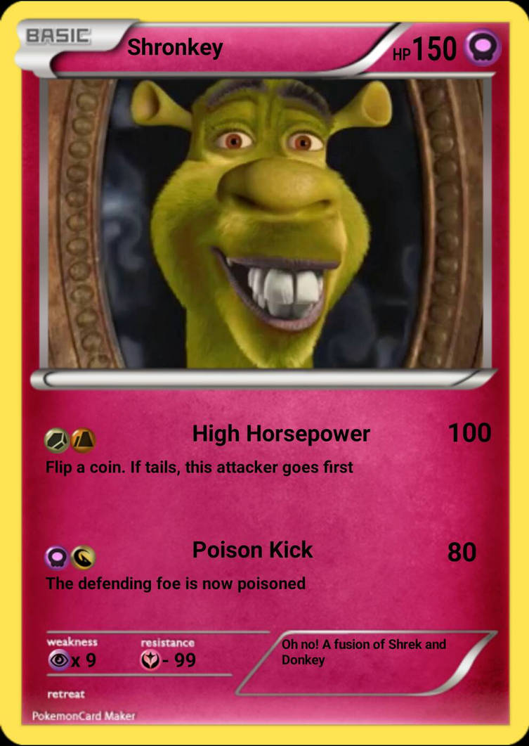 Shronkey Fake Pokemon Card by SSBrandon on DeviantArt Shronkey Fake Pokemon Card by SSBrandon on DeviantArt