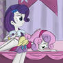 Rarity spanking Sweetie Belle 2#