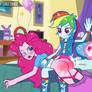 Pinkie Pie spanked by Rainbow Dash