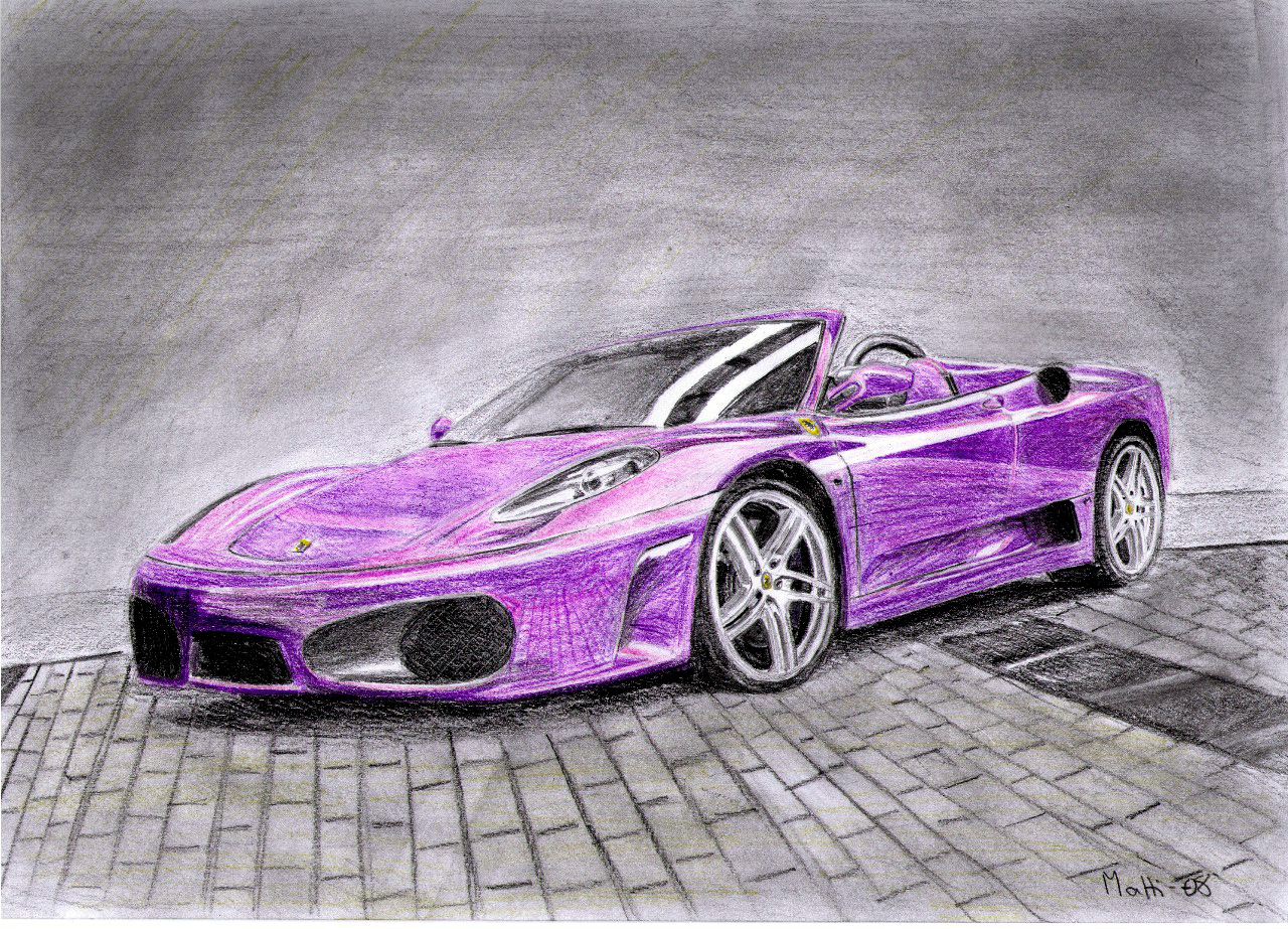 Ferrari F430 Spider Drawing By M-A-Z-A On Deviantart