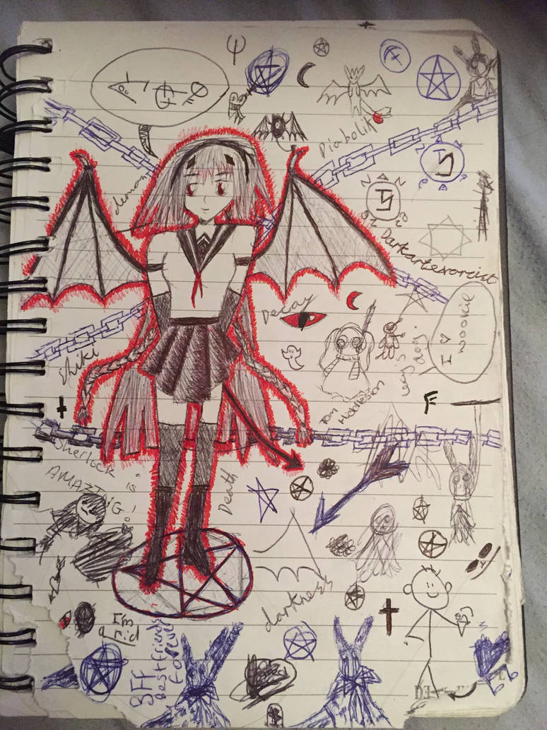 demon notebook page by DarkArtExorcist on DeviantArt