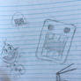 More doodles: Domo, ramen, onigiri, olaf