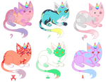 Random trippy unicats [closed] by unicorngirl1