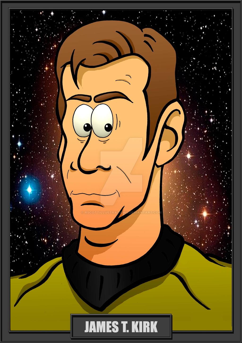 Captain Kirk by RSCOTTILLUSTRATIONS on DeviantArt