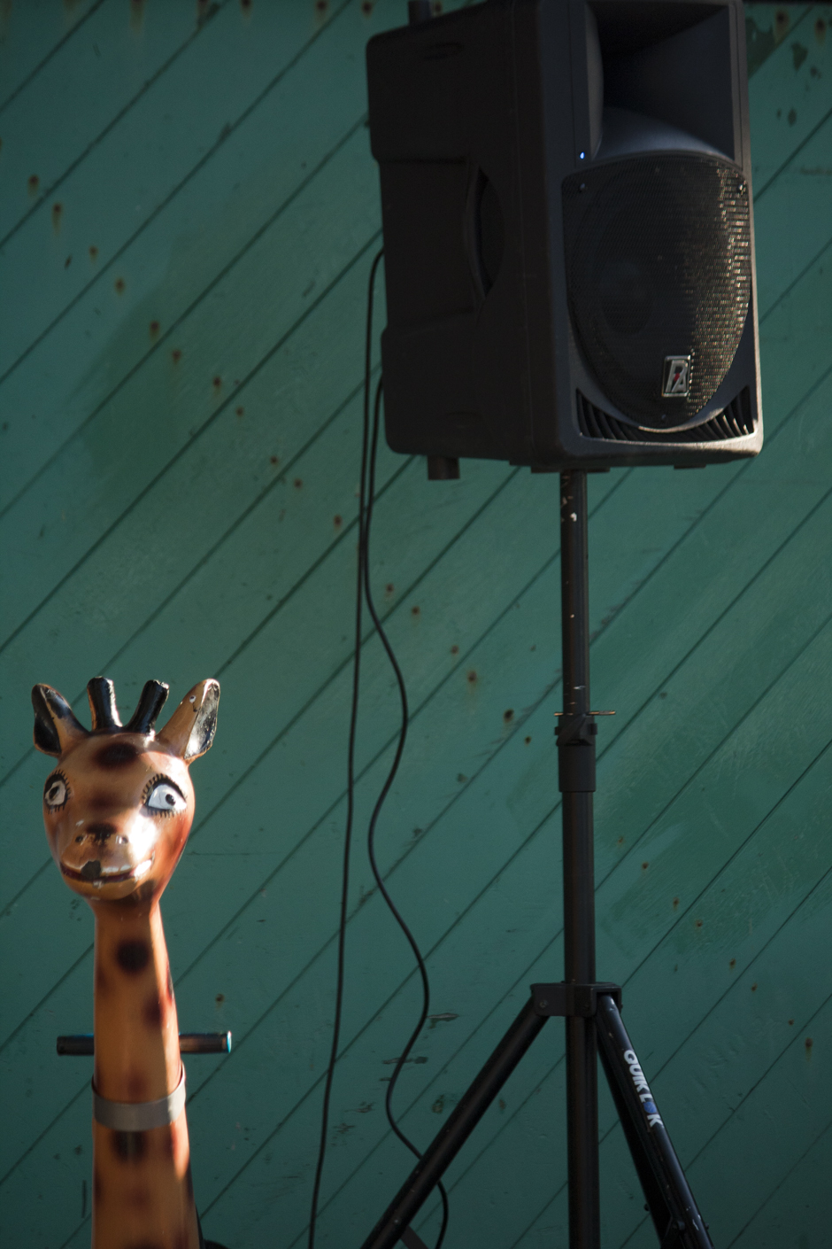 Giraffe and Speaker