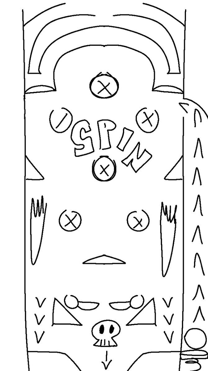 An sketch of how the pinball drawing looks by MrBlackdots on DeviantArt