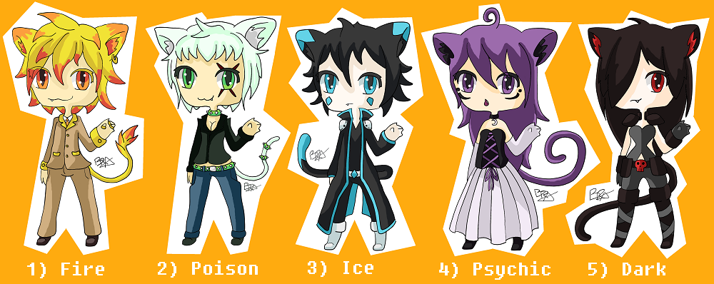 Elemantal Neko Adoptables .:Closed:.