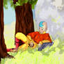 Aang Under Trees