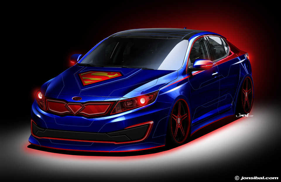 Superman-themed Optima Hybrid