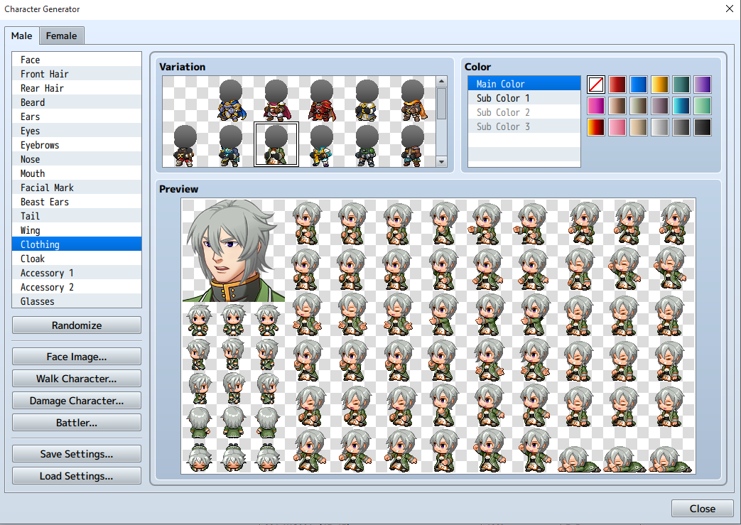 Character import