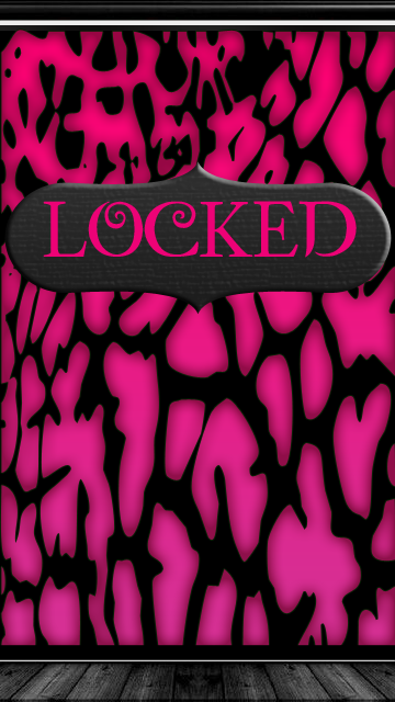 Hot pink girly screen lock