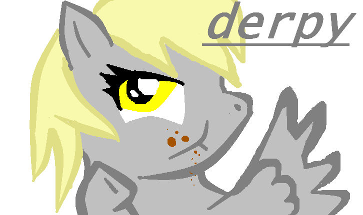 MY FIRST MY LITTLE PONY PIC ITS DERPY by karenathepanther123 on DeviantArt