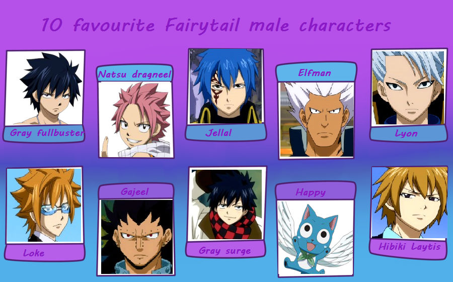 10 favourite fairy tail male characters by SasoSakuBla on DeviantArt