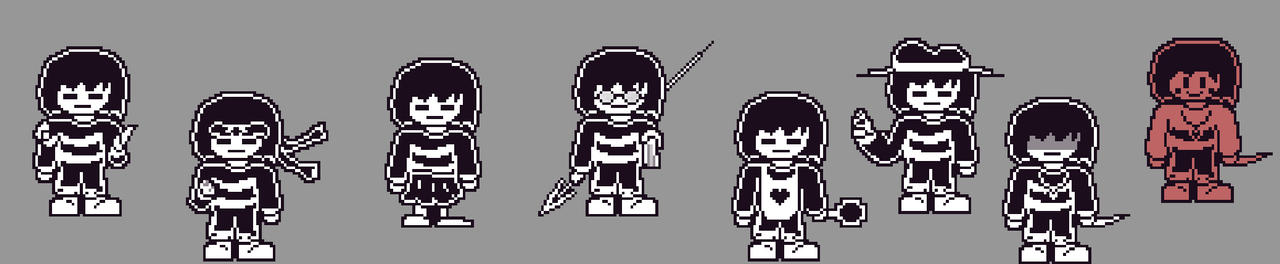Frisk Levels Frisk Progression by MadenyArt on DeviantArt
