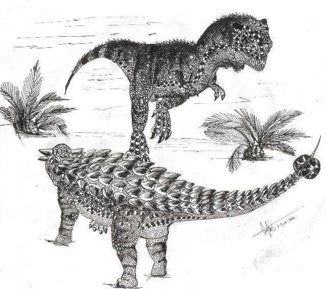 T. Rex vs Ankylo. by Hueycuetzpalin on DeviantArt