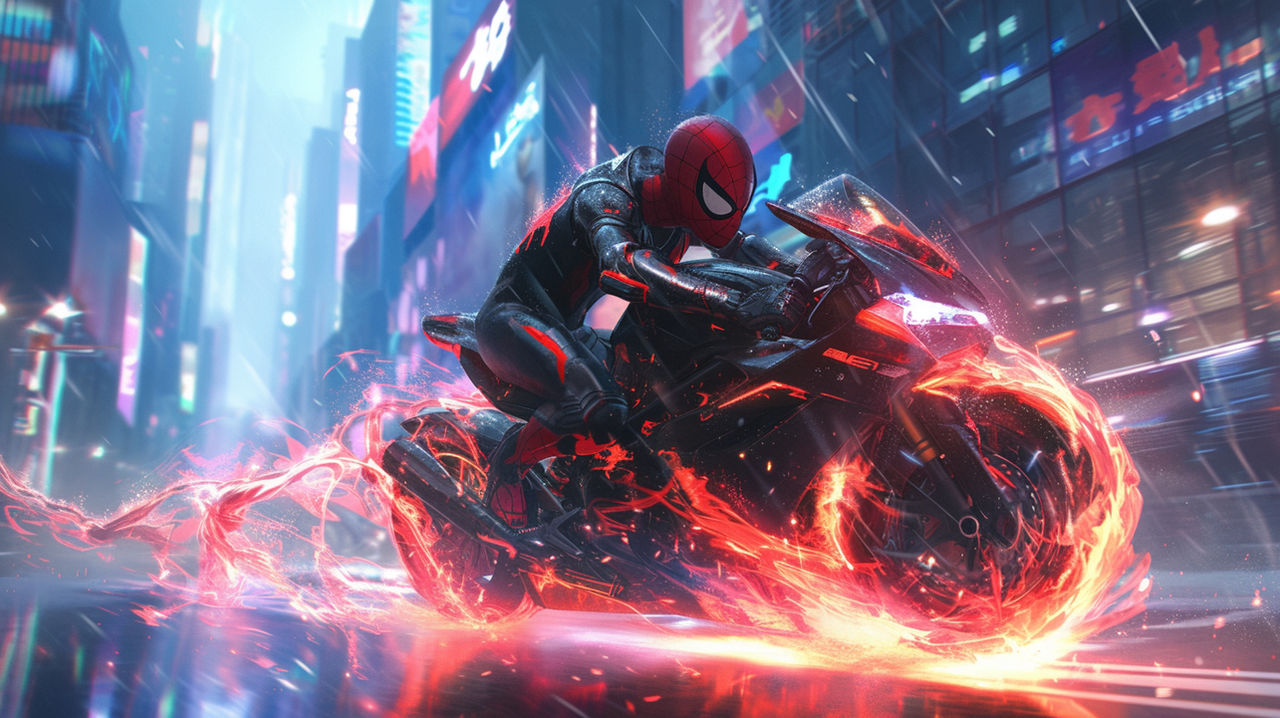 Spider Rider Background Spiderman Wallpaper by aidigitalcreators on DeviantArt