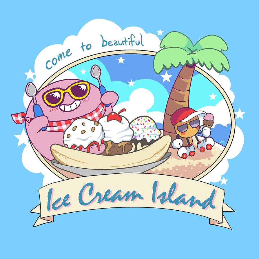 Ice Cream Island - Kirby T-Shirt Design by jennyjams on DeviantArt