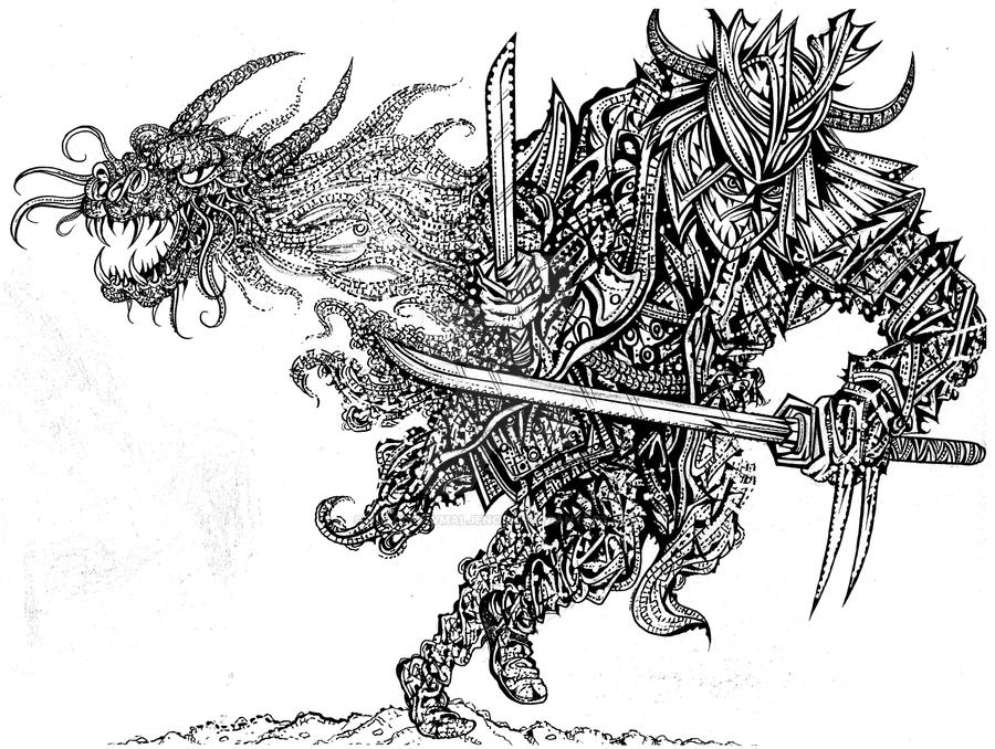 ''Dragon samurai'' by VladislavMaljenovic on DeviantArt