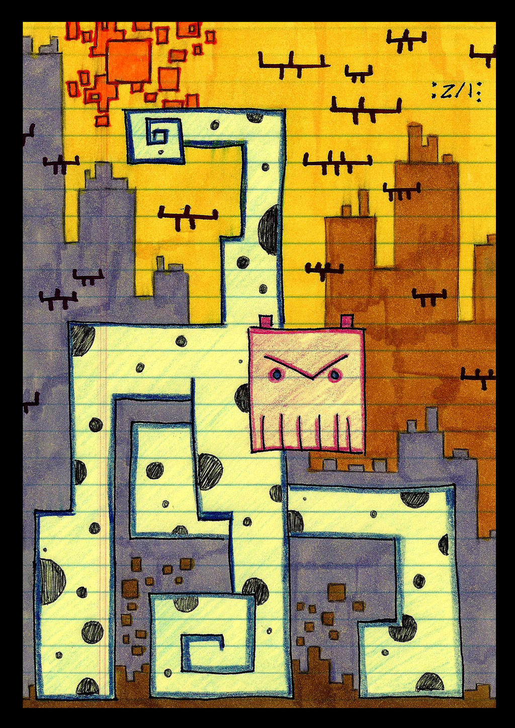 Blockhead Monster in the Desert! by MrReese-Mysteries on DeviantArt