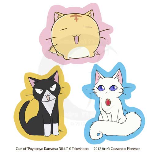 Cats of Poyopoyo Kansatsu Nikki stickers