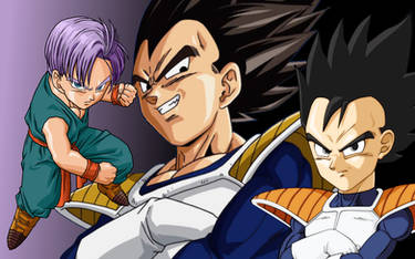 Vegeta Tarble and Trunks background