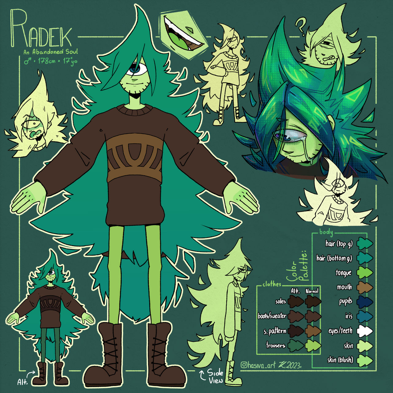 R Radek Radek reference sheet (2023) by HasivaIsHere on DeviantArt