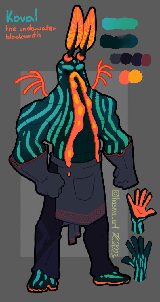 Koval rough ref sheet (2023) by HasivaIsHere on DeviantArt