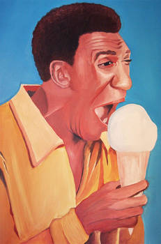 Bill Cosby eats ice cream