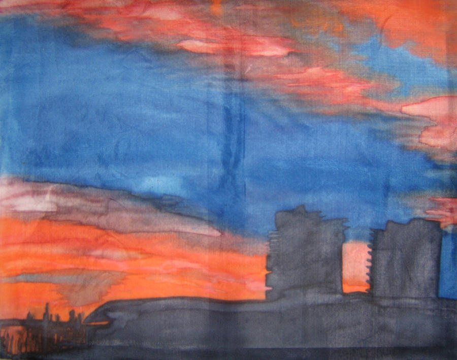 Docks at dusk screen print by Du5t on DeviantArt