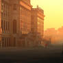 Palace Schoenbrunn sun and haze