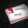 Simple Red Corporate Business Card-Free Template