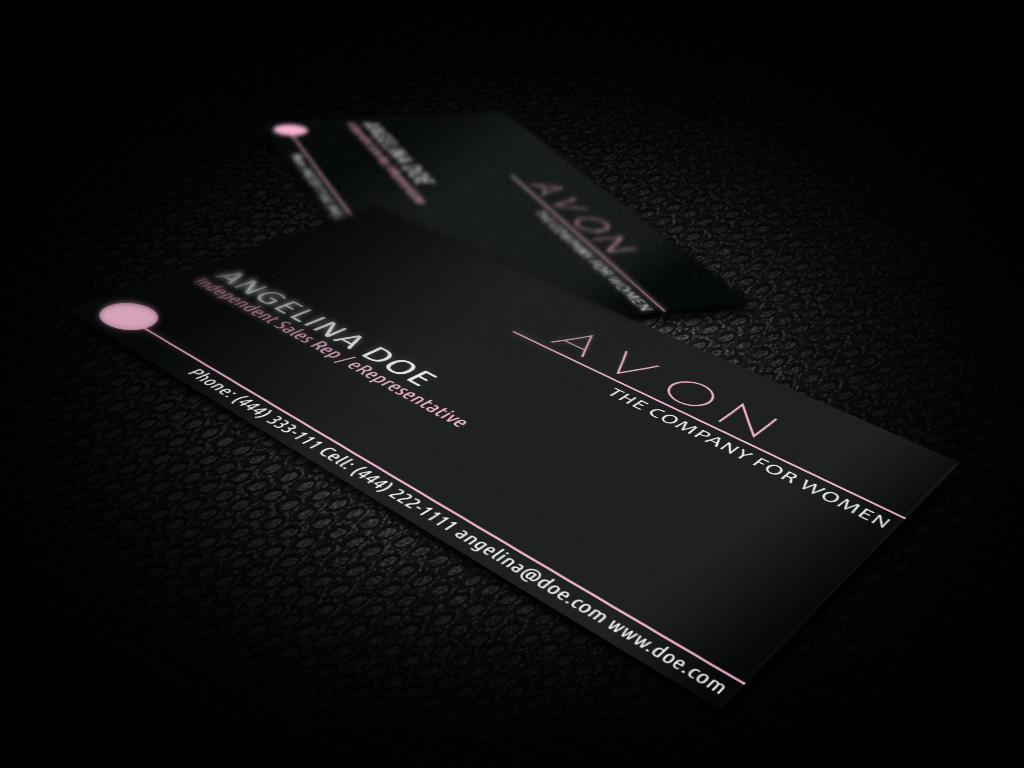 Black Avon Business Card Template Free Vector File by BorceMarkoski on