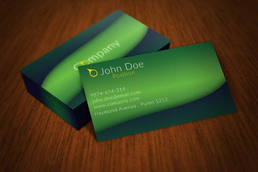 Blurred Green Business Card Design