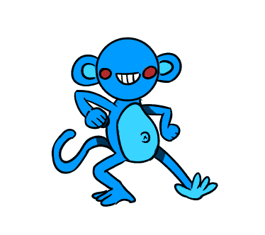 Funky Blue Monkey by TheRealInsignation on DeviantArt
