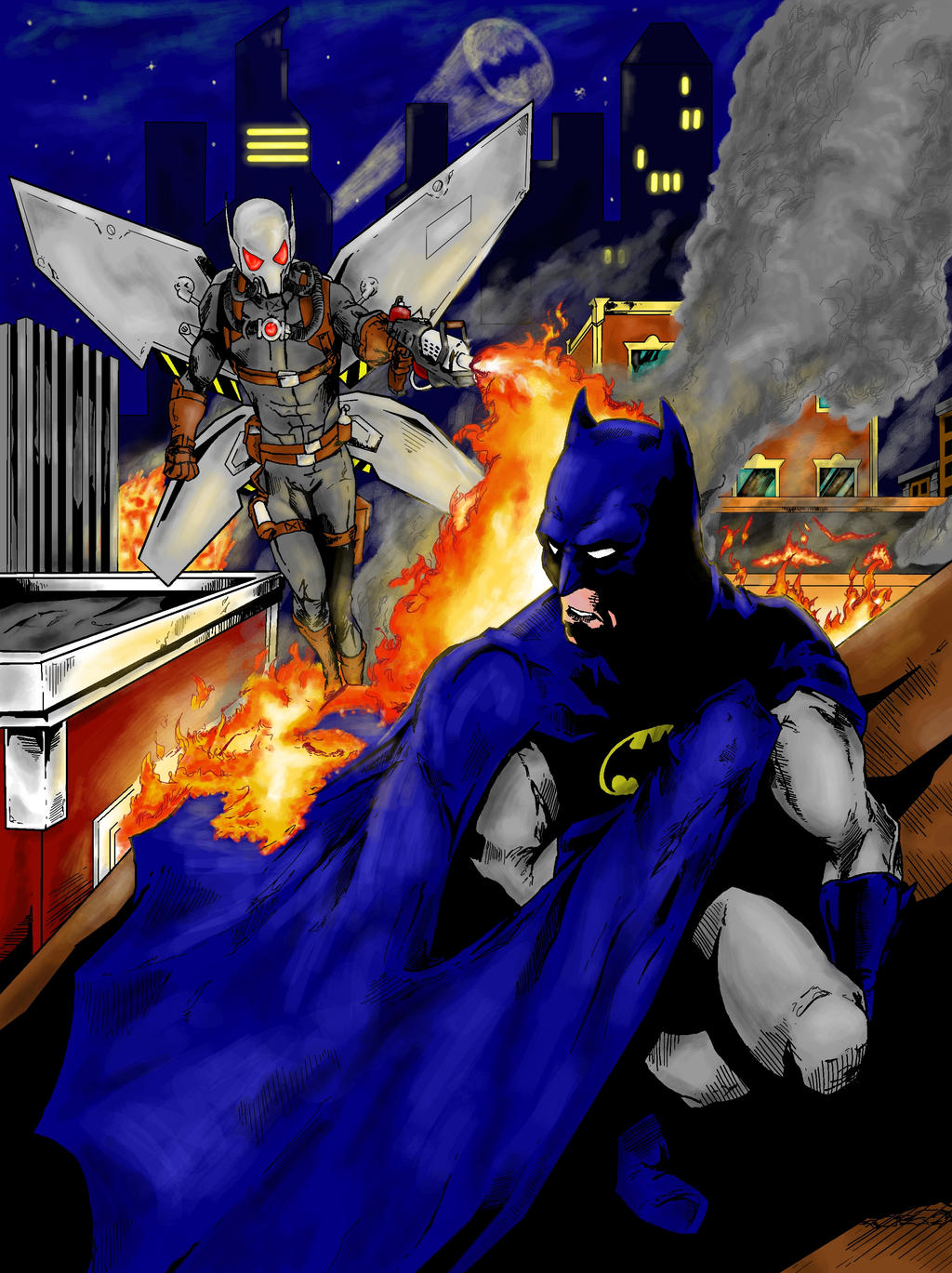 Batman vs Firefly by JustRussianGuy on DeviantArt