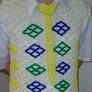 Beaded mens kandi vest and tie