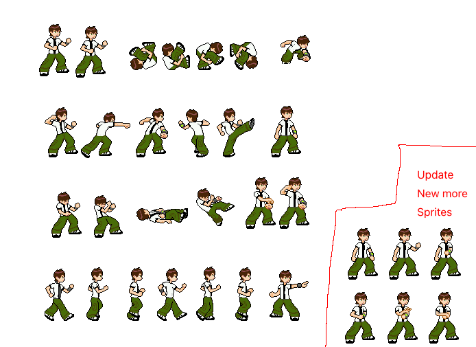 Classic Ben 10 sprite sheet extra custom sprites by Bebbt on DeviantArt
